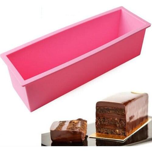1.2L Silicone Soap Mold 3D Rectangular Fondant Cake Bread Loaf Chocolate Mould Christmas Baking Tools