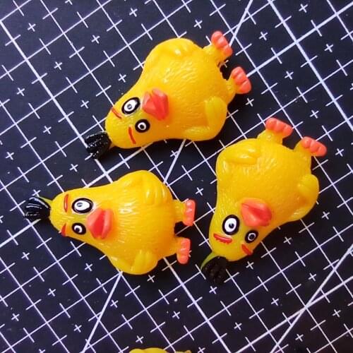 1pcs/lot resin flat back Halloween yellow chicken cartoon animal 36mm Cabochons Hair Bow Center DIY Christmas decration