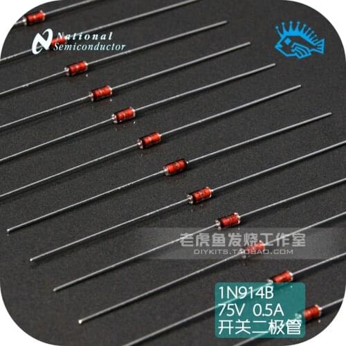 10pcs/100pcs Brand new original NS 1N914B glass package switch diode 75V 0.5A DO-35