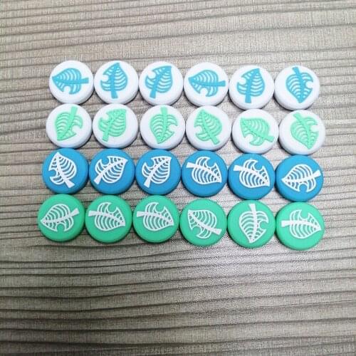 2 x Removable Silicone Analog Thumb Leaf Like Button Stick Animal Crossing Caps for Nintend Switch Lite & NS Joy Con Controller