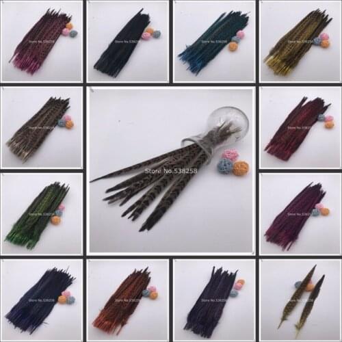 25-35cm hen ringneck Pheasant Feather Fly Tying Sale Colourful Pheasant Feathers For Decoration Wedding Craft Wedding