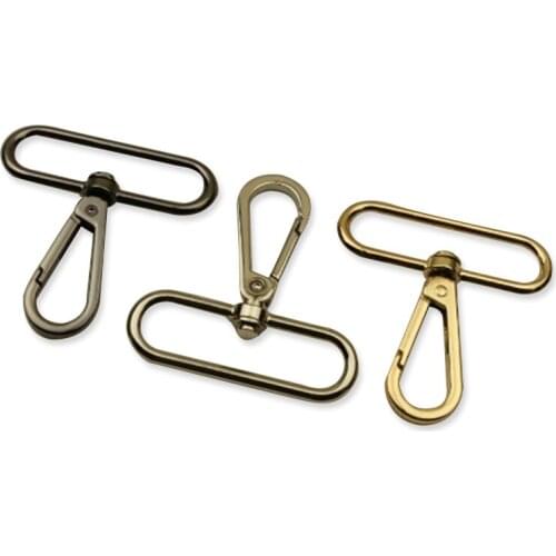 4Pcs 1 Inch Inner Diameter Metal Dog Carabiner Buckle Swivel Trigger Keychain Clasp Retaining Ring, Homemade Carabiner Clasp
