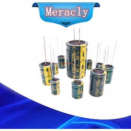 5-20pcs 10V 16V 25V 35V 50V Low ESR high frequency aluminum capacitor 2.2uf 4.7uf 6.8uf 10uf 22uf 33uf 68uf 82uf 120uf 150uf 20