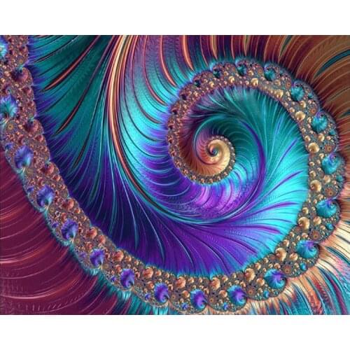 5D DIY Diamond Painting Cross Stitch Abstract Fractal picture Full Square Resin Drill Diamond Embroidery Handmade Craft Y2326