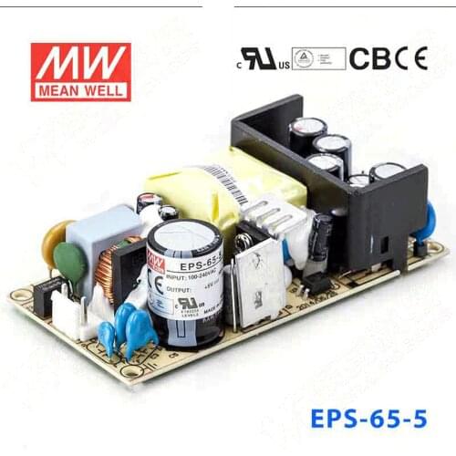 Kindly MEAN WELL 6Pack EPS-65-5 5V 11A meanwell EPS-65 65W Single Output DC stabilized switching power supply PCB Replace PS