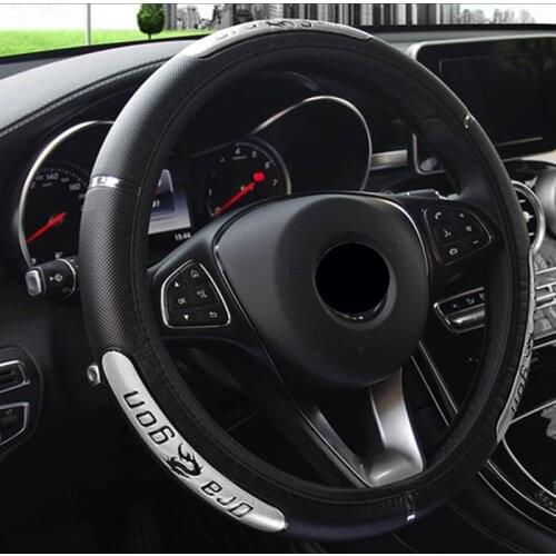 Car Steering Wheel Covers 100% Gloednieuwe Reflecterende Kunstleer Elastische China Dragon Ontwerp Auto Stuurwiel Beschermer