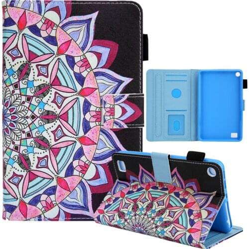 Funda Case for Amazon New Fire 7 2019 Tablet Fire7 9th Generation 2015/2017/2019 Shell Release Stand Cover Flip Mini Case Sleeve