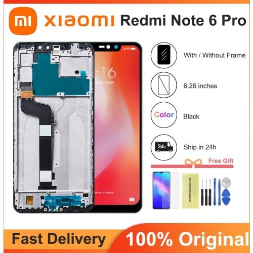 6.26 inch Black lcd For Xiaomi Redmi Note 6 Pro Global LCD Display Screen Touch Assembly LCD Display Touch Screen Parts