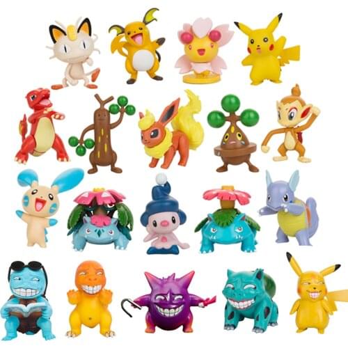 Pokemon toys Figures Dolls Collection Pikachu Cartoon Pokemon Series Anime Model Ornaments Toys Kids Birthday Gift