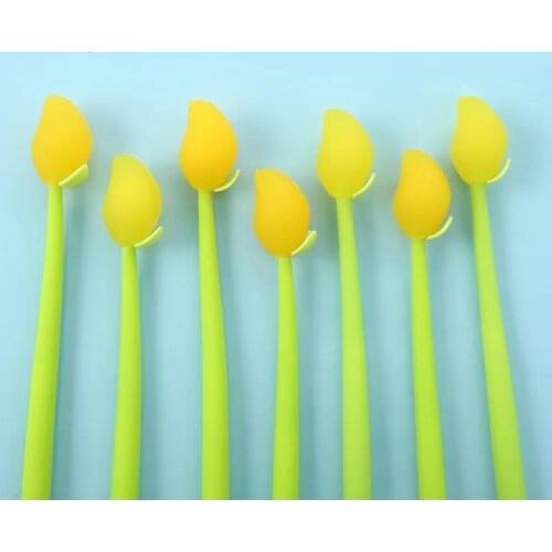 48PCS Korean Version of The Mango Silica Gel Pen Creative Cartoon Fruit Swing Pen Stationery Kawaii School Supplies