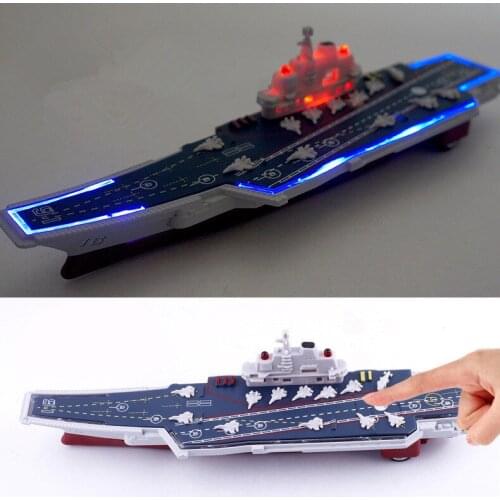 Hot sale 1:2000 simulation model,alloy pull back aircraft carrier models,Sound and light,Military ships,aircraft carrier,warship