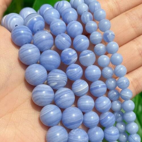 Natural Stone Purple Lace Agates Round Loose Spacer Beads For Jewelry DIY Making Bracelet Accessories 15'' 6 8 10mm Wholesale