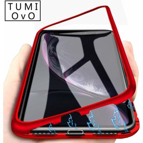 360 Magnetic Adsorption Phone Case for Samsung Galaxy A7 A9 J4 J6 2018 S9 S8 Plus S7 Edge Tempered Glass Back Magnet Note 8 9