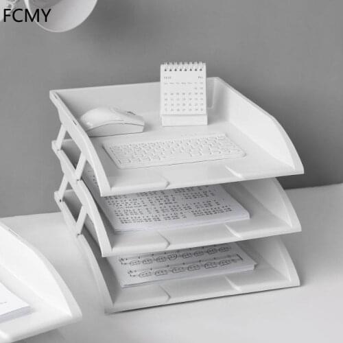 Multifunctional Storage Box Office Supplies Can Be Stacked File Storage Box File Sorting Storage Box Student Stationery Rack