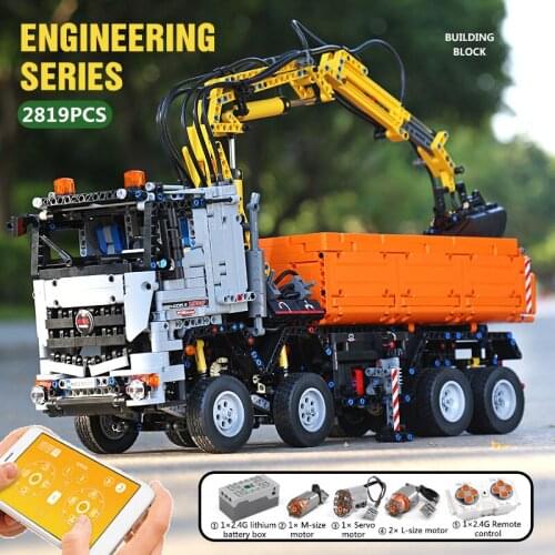 MOULDKING Benzi Arocs 3245 Truck Dump Truck RC Toy Compatible With 42043 Creative Building Blocks Bricks Assembled Model Spot