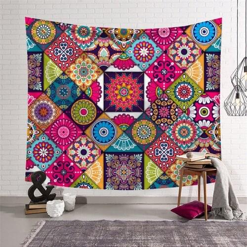 Witchcraft Tarot Tapestry Psychedelic Wall Hanging Carpets Polyester Fabric Hippie Boho India Decor Gypsy Mandala Blankets