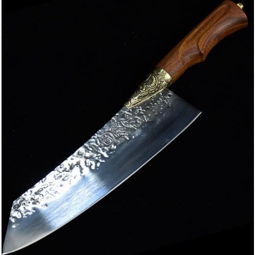 Newest 8.5 Inch Handmade Viking Knives 7Cr17 High Carbon Steel Hunting Outdoors Machete Cleaver Barbecue Sashimi Kitchen Knives