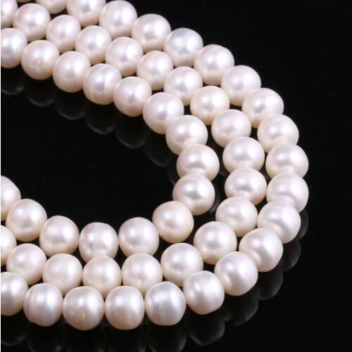 New natural freshwater pearl white irregular pearl beads used for jewelry making DIY bracelet necklace Size 8-9mm