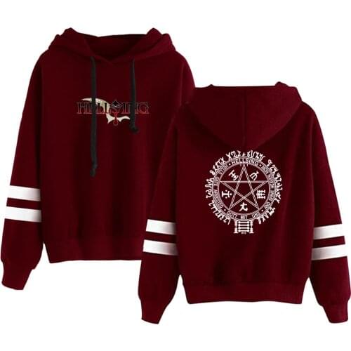 Hellsing printing autumn and winter Gothic Punk Style Men/Women 2021 HOT Pure Cotton Clothes Shoulder sleeve fleece