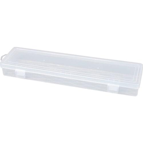 1pc 34.2x8.8x4cm Plastic Long Strip Transparent Portable Jewelry Box Container Ring Electronic Parts Screw Durable Storage Box
