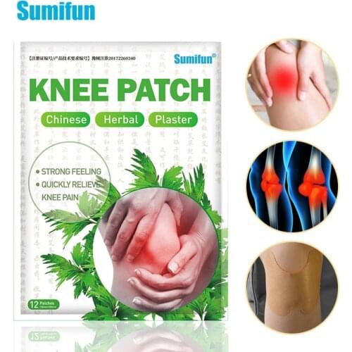 12pcs /bag Wormwood Knee Herbal Medical Plaster Rheumatoid Arthritis Patch Joint Ache Pain Relieving Sticker K04601