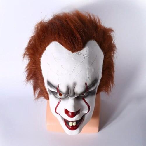 Hot Film IT Clown Cosplay Mask Stephen King Pennywise Mask Free Size