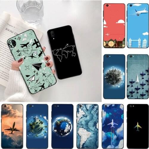 Popular Planes Map Designs Phone Case For Vivo Y91c Y17 Y51 Y67 Y55 Y7s Y81S Y19 V17 vivos5
