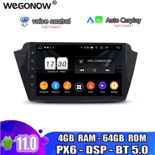 PX6 DSP HD 9" TDA7851 1DIN Android 10.0 For VW Fabia 2015 2016 2017 64GB ROM Car DVD Player GPS Map RDS Radio wifi Bluetooth5.0