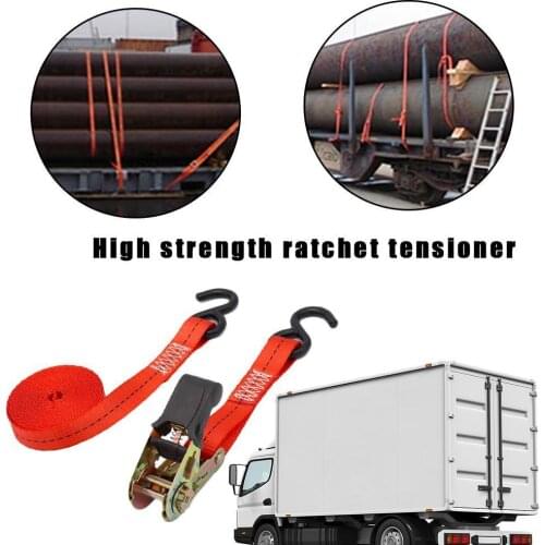 4m/5m Ratchet Tie Down Cargo Straps Moving Hauling Motorcycle Car Truck Accessories Camping Alloy buckle Styling Auto Car w I7X0