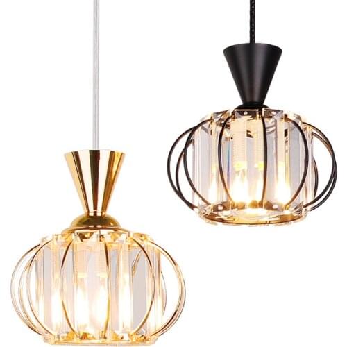 Nordic Crystal Lantern Bedside Pendant Lights Bedroom Modern Luxury Luster Living Room Restaurant Table Hanging Lights Lighting