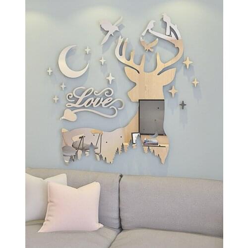 WS223 New Years living room bedroom wall decoration room layout ins background wall stickers painted 3D wall paste