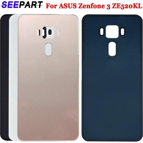5.2"For ASUS Zenfone 3 ZE520KL Battery Back Cover Glass Rear Cover Housing Door for Zenfone3 ZE520KL Spare Parts + 3M Glue