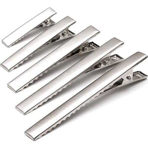 20pcs/lot Barrette Teeth Hair Clips Utility Flat Single Prong Alligator Clip DIY Handmade Material Jewelry Accessories Wholesale