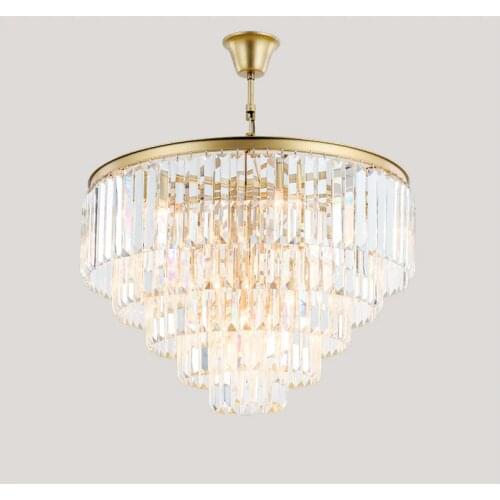 Gold American Style Retro Chandeliers LED Crystal Lighting For Living Room Bedroom Hall Hotel Restaurant Dining Room Fashion