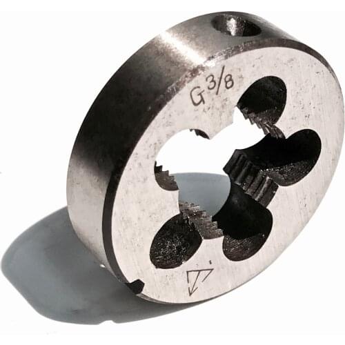 1PC HSS6542 made BSP G3/8"-19 machine die for machine threading stainless steel pipe threads round plate teeth