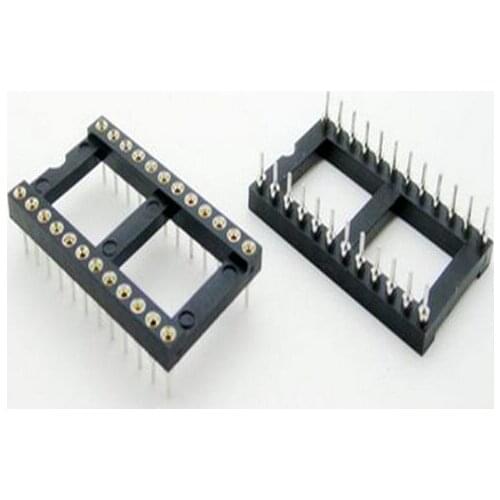 10PCS 24 Pin Round DIP IC Socket Adapter Wide 24Pin Pitch 2.54mm Connector