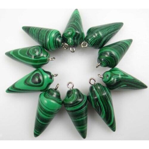 Natural stone Quartz Crystal Turquoises tiger eye aventurine Pendant fordiy Jewelry making necklace Necklace Accessories 10PCS