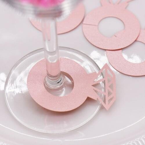 10pcs Wine Glass Features Decorative Cards Wine Cup Card Wedding Table Decor Engagement Shower Bachelorette Party Decorations