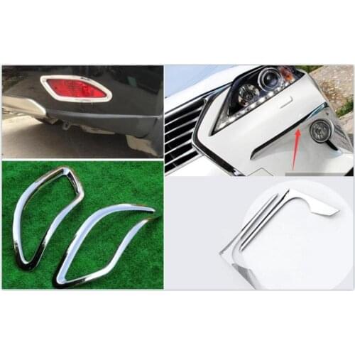 2013 2014 2015 High Quality ABS front fog lights cover decoration trim Auto accessories Rear Fog lamps cover For Lexus RX270 RX