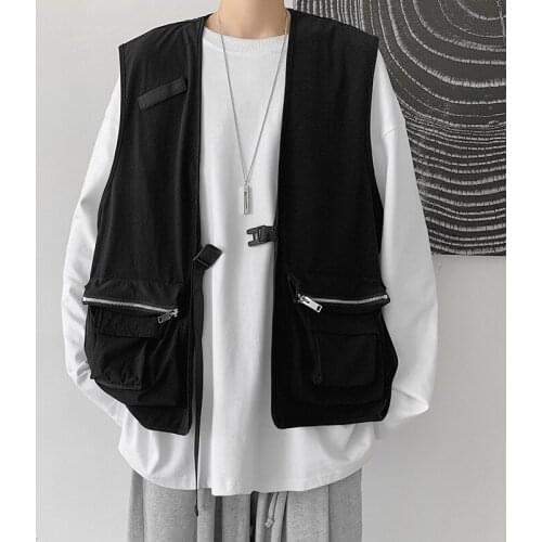 2021 Mens Wear Fashion Dark Personality Tactical Function Style All-match Fashion Mens And Womens Vest