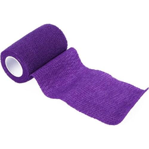 7.5x450cm Medical Self-adhesive Elastic Bandage Self Adherent Cohesive Wrap Bandages for Athletic Sport (Purple)