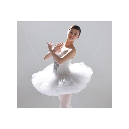 Adults White Swan Lake Ballet Dress Women Ballerina Tutu Costume Dancewear Classical Ballet Leotard Stage Performance For Girls