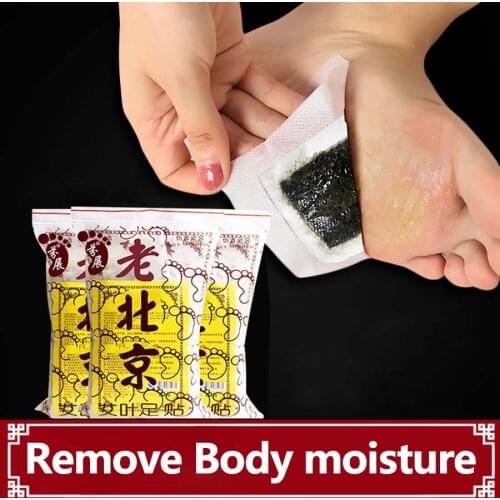 LAIKOU 10PCS Detox Foot Pads Body Detox Foot Patch Feet Care Slimming Old Beijing Foot Patch Ginger Organic Detox Feet Cleansing