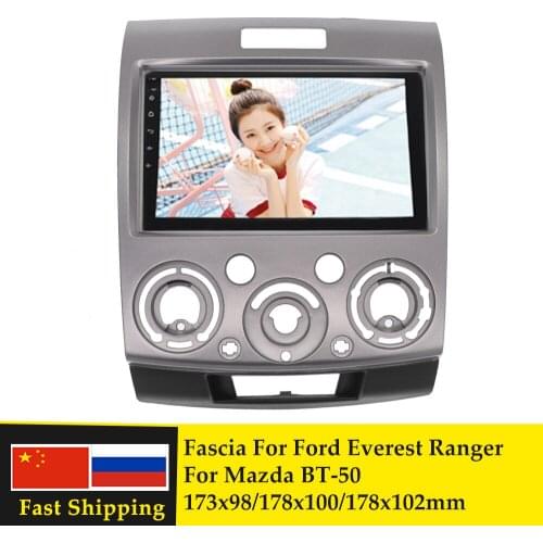 Double Din Car Radio Frame Fascia For Ford Everest Ranger For Mazda BT-50 Dash Installation Trim Kit Face Plate Dashboard Bezel