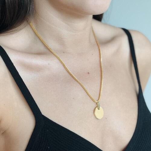 GULCE DERELI, CIRCLE SYMBOL CHARM NECKLACE, CHARM NECKLACE, CHAIN NECKLACE, NEW SEASON NECKLACE, GIFT BOX, GOLD/SILVER PLATED