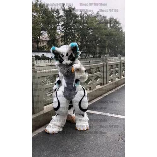 MascotBJ HUSKY Dog Furry Fursuit Suit Mascot Costume Cosplay Animal Dress Customised