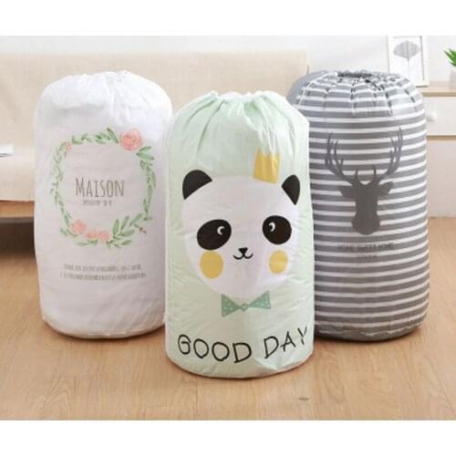 Multifunction Collapsible Quilts Pouch Storage Bag Clothes Blanket Bedding Pillows Bags Moisture-Proof Plush Closet Organizer