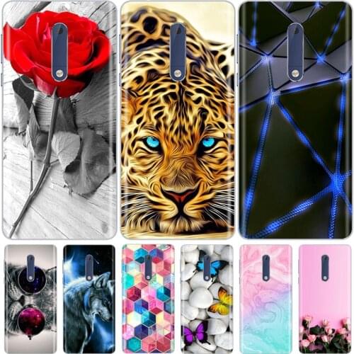 Soft Silicone Case For Nokia 5 TA-1024 TA-1053 TA-1044 Cute Cartoon Phone Case For NOKIA 5 nokia5 Back Cover Silicon Bumper Etui