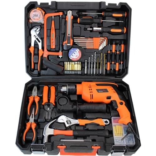 47 pcs/set Power Tools Kit Home Use Tool Case Tool Box Tools Set Electric Drill screwdriver Ratchet Hex Key Twist Drill PTS001