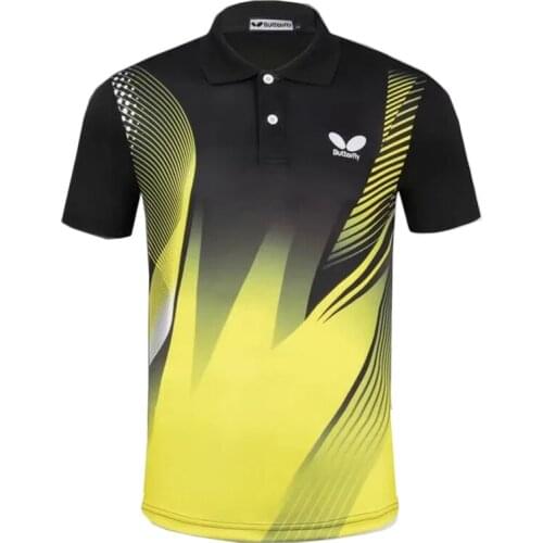 New Quick Drying Table Tennis Clothes Men Shirt T-shirt With Logo Printing Badminton Uniforms Women Suits Lapel Polo Shirt